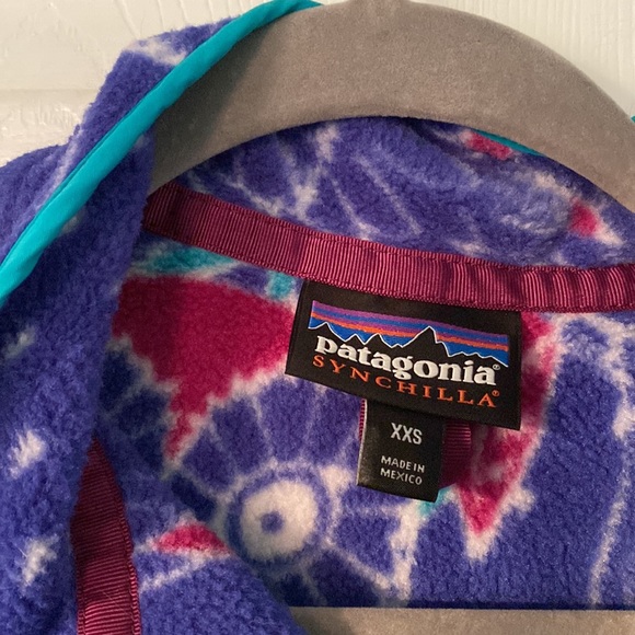 Patagonia Harvest Moon Owl Lightweight Synchilla Snap-T Fleece Pullover -fits xs - Picture 3 of 3